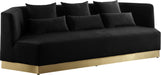 Marquis Black Velvet Sofa image