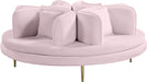 Circlet PInk Velvet Round Sofa Settee image