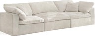Cozy Cream Velvet Cloud Modular Sofa image