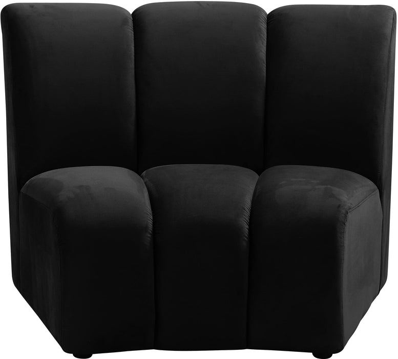 Infinity Black Velvet Modular Chair image