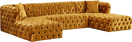 Coco Gold Velvet 3pc. Sectional (3 Boxes) image