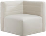 Quincy Cream Velvet Modular Corner Chair image