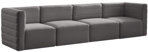 Quincy Grey Velvet Modular Sofa image