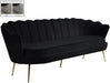 Gardenia Black Velvet Sofa image