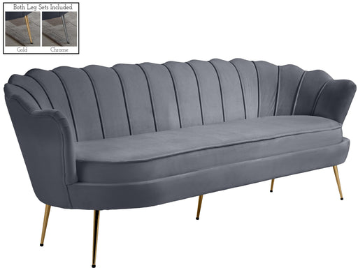 Gardenia Grey Velvet Sofa image