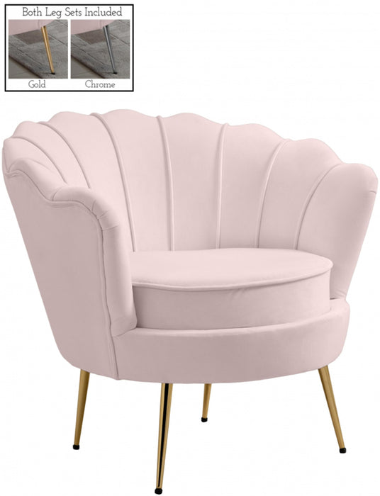 Gardenia Pink Velvet Chair image
