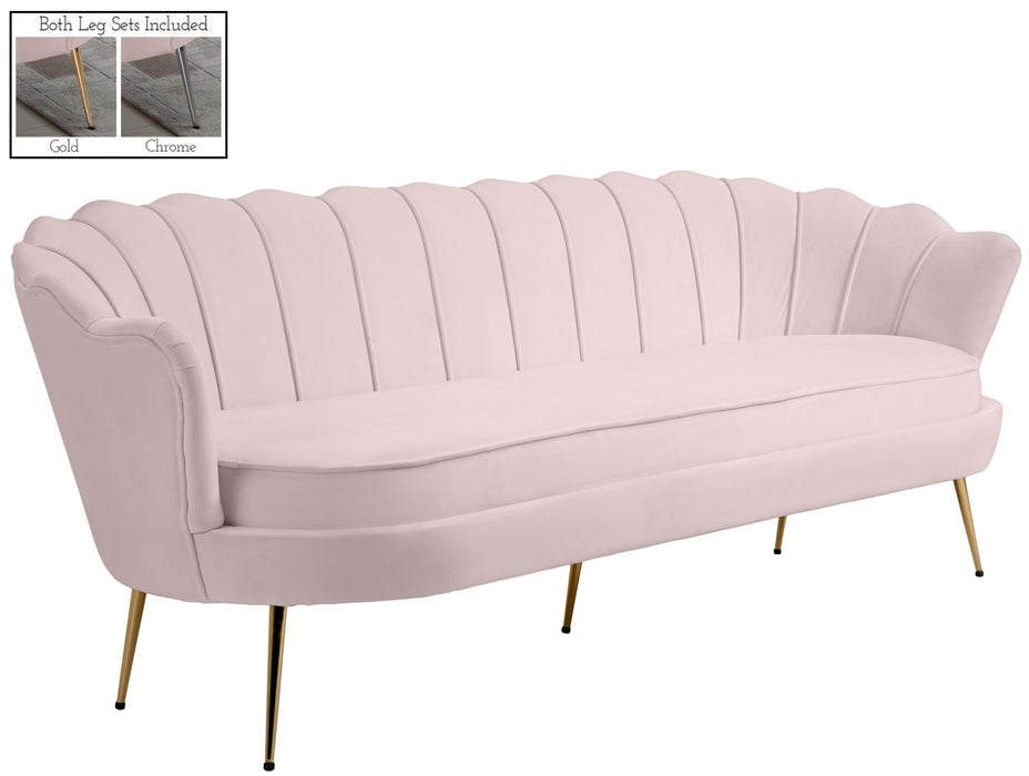 Gardenia Pink Velvet Sofa image