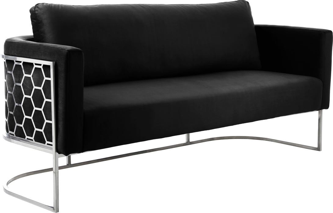 Casa Black Velvet Sofa image