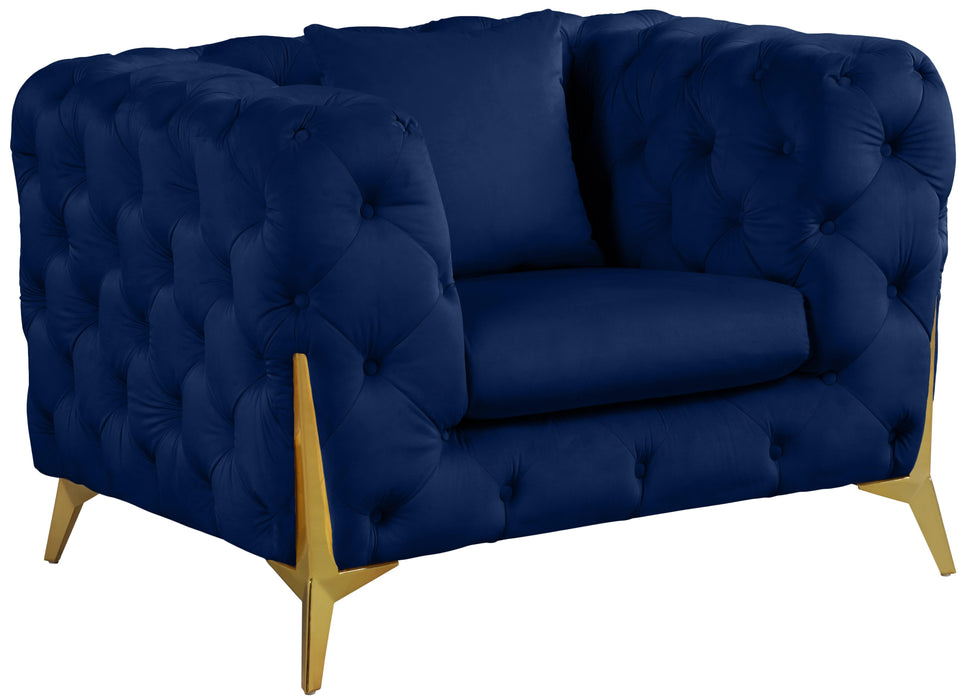 Kingdom Navy Velvet Chair image