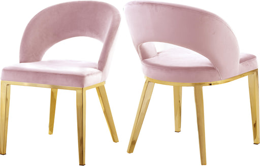 Roberto Pink Velvet Dining Chair image
