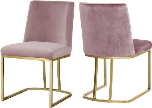 Heidi Pink Velvet Dining Chair image