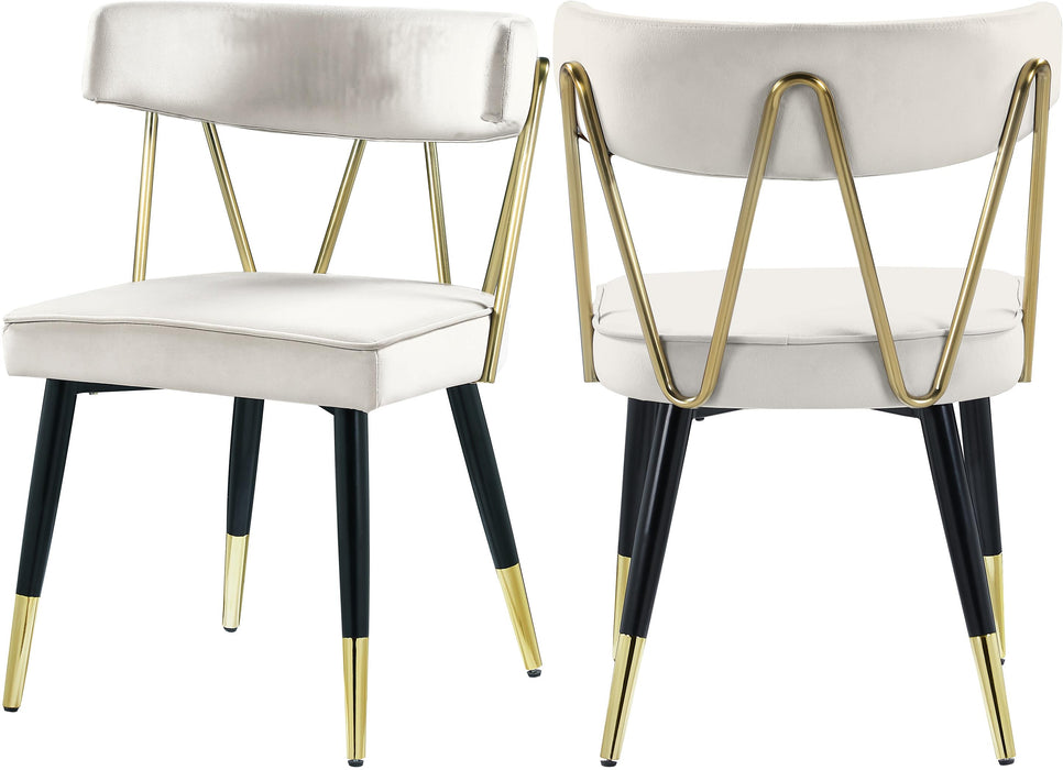 Rheingold Cream Velvet Dining Chair image