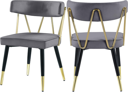 Rheingold Grey Velvet Dining Chair image