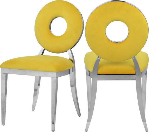 Carousel Yellow Velvet Dining Chair image