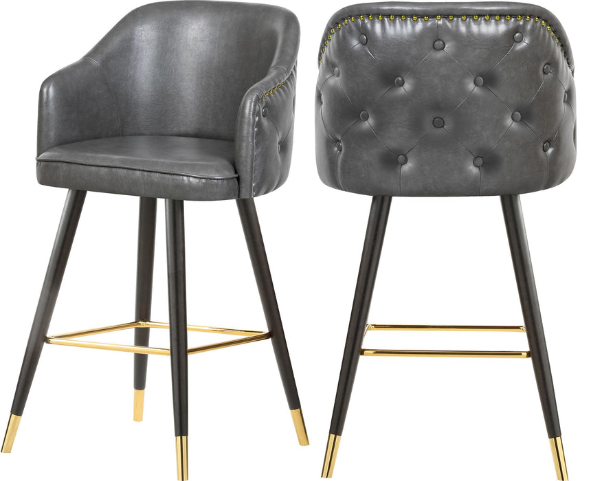 Barbosa Grey Faux Leather Counter/Bar Stool image