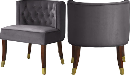 Perry Grey Velvet Dining Chair image