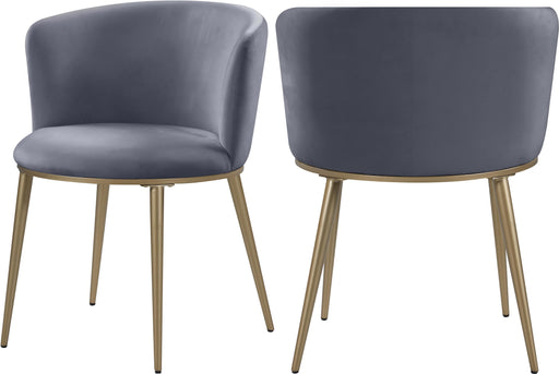 Skylar Grey Velvet Dining Chair image