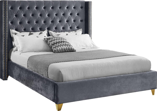 Barolo Grey Velvet Full Bed image