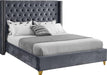 Barolo Grey Velvet King Bed image