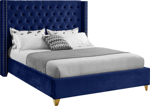 Barolo Navy Velvet King Bed image