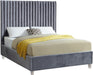 Candace Grey Velvet King Bed image