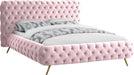 Delano Pink Velvet Queen Bed image