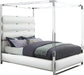 Encore White Faux Leather Queen Bed (4 Boxes) image