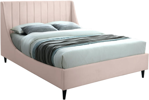 Eva Pink Velvet King Bed image