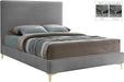 Geri Grey Velvet King Bed image