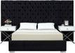 Grande Black Velvet King Bed (3 Boxes) image