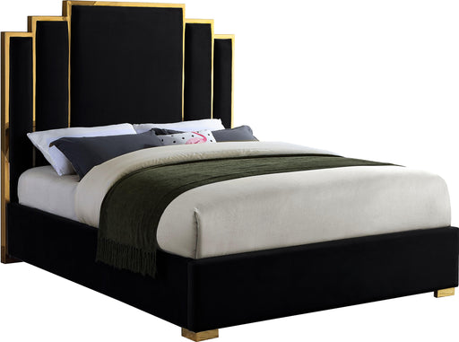Hugo Black Velvet Queen Bed image