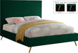 Jasmine Green Velvet Queen Bed image