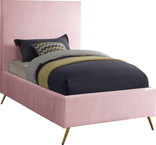 Jasmine Pink Velvet Twin Bed image