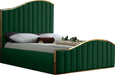 Jolie Green Velvet Queen Bed (3 Boxes) image