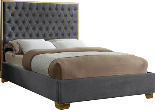 Lana Grey Velvet Queen Bed image