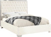 Lexi White Velvet Full Bed image