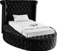 Luxus Black Velvet Twin Bed (3 Boxes) image