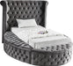 Luxus Grey Velvet Twin Bed (3 Boxes) image