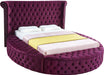 Luxus Purple Velvet Queen Bed image