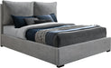 Misha Light Grey Polyester Fabric Queen Bed (3 Boxes) image