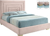 Nora Pink Velvet Queen Bed image