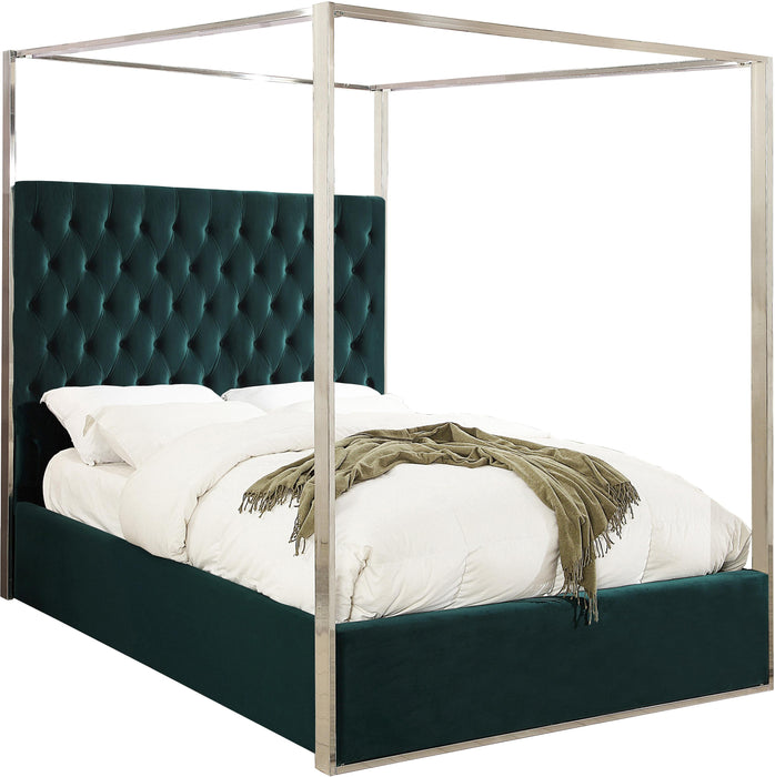 Porter Green Velvet King Bed image