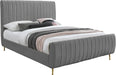Zara Grey Velvet Full Bed (3 Boxes) image