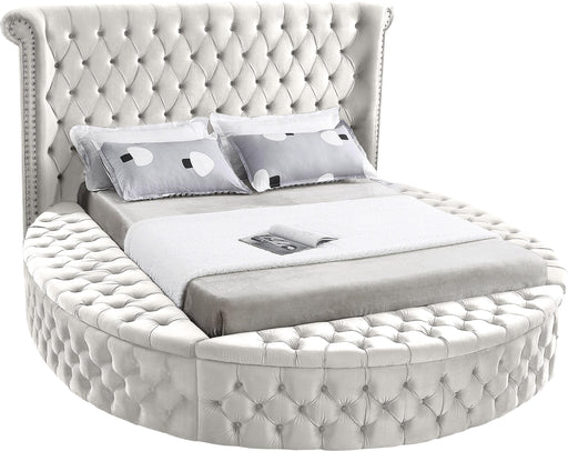 Luxus Cream Velvet King Bed (3 Boxes) image