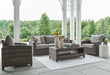 Oasis Court Outdoor Sofa/Chairs/Table Set (Set of 4) image