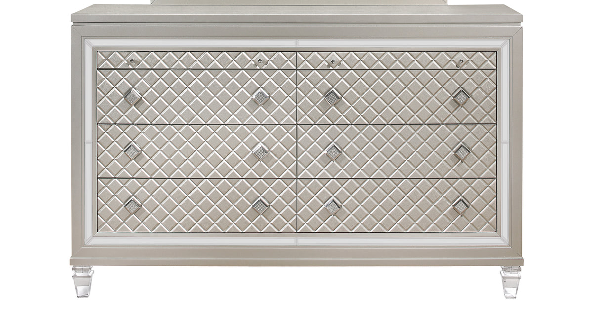 Global Furniture Paris Champagne Dresser with Jewelry