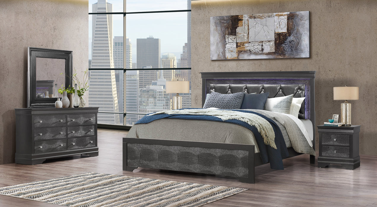 Pompei Grey Queen 5-Piece Bedroom Set