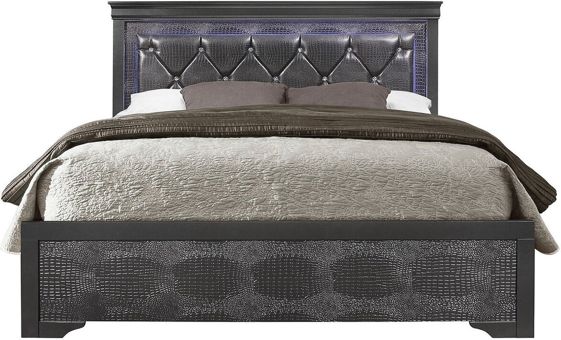 Pompei Panel Bed (Grey)
