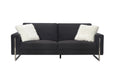 Black Sofa with 2 Pillows image