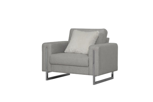 Grey Chair with 1 Pillow image